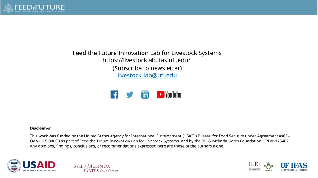 LABORATORY MANAGEMENT FEED THE FUTURE INNOVATION - slide 11 of 12