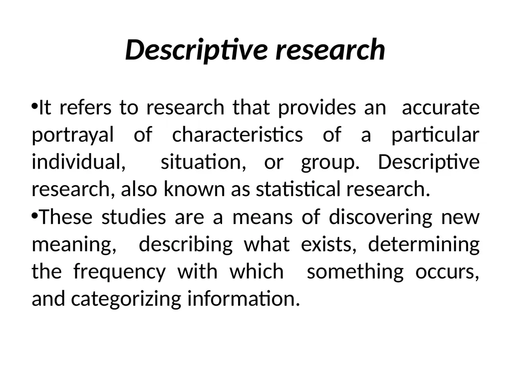 TYPES OF RESEARCH Applied research Applied - slide 6 of 26