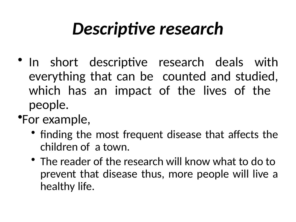 TYPES OF RESEARCH Applied research Applied - slide 7 of 26