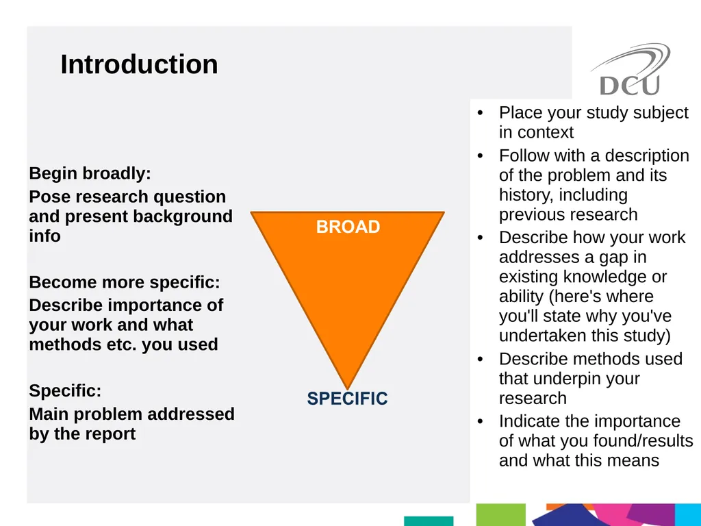 Scientific Writing DCU Student Learning Key - slide 29 of 39