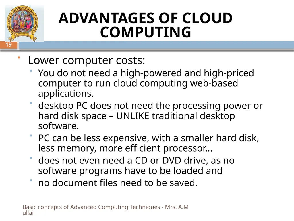“MY SRC MY PRIDE” BASIC CONCEPTS OF ADVANCED - slide 19 of 40