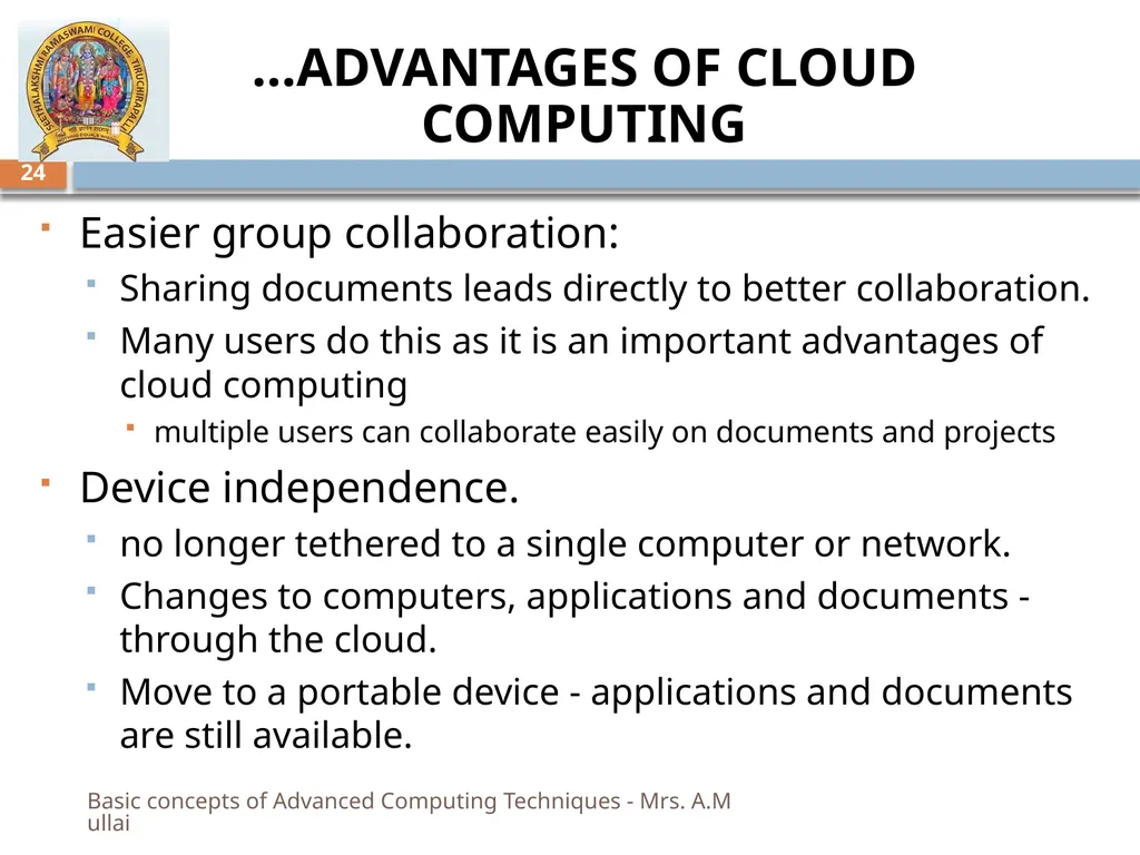 “MY SRC MY PRIDE” BASIC CONCEPTS OF ADVANCED - slide 24 of 40