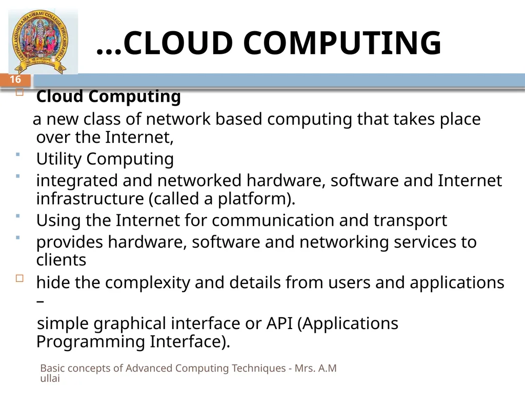 “MY SRC MY PRIDE” BASIC CONCEPTS OF ADVANCED - slide 16 of 40