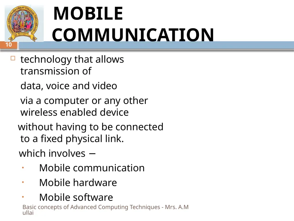 “MY SRC MY PRIDE” BASIC CONCEPTS OF ADVANCED - slide 10 of 40