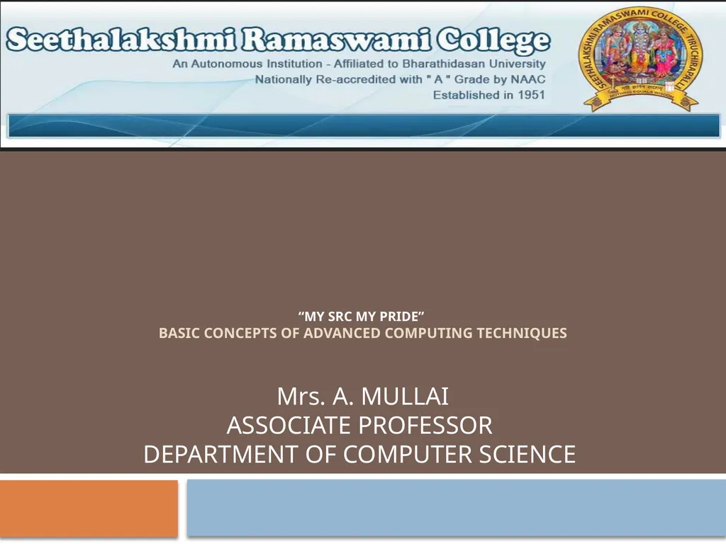 “MY SRC MY PRIDE” BASIC CONCEPTS OF ADVANCED - slide 1 of 40
