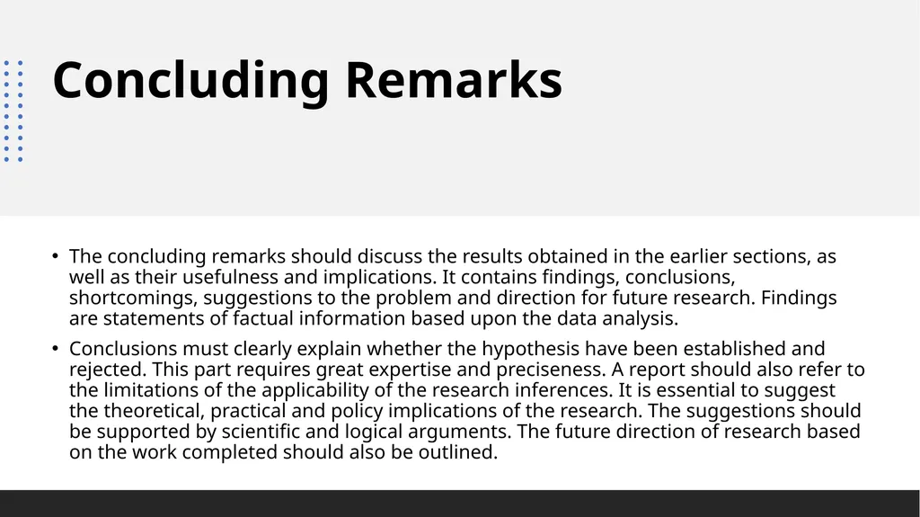 Structure of a report The Research Methodology - slide 7 of 8