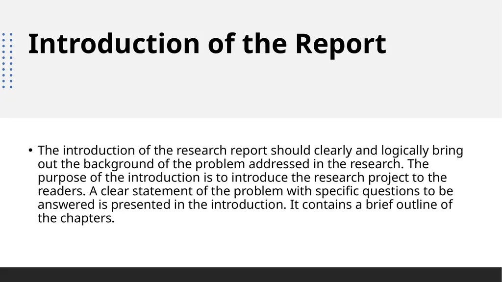 Structure of a report The Research Methodology - slide 3 of 8