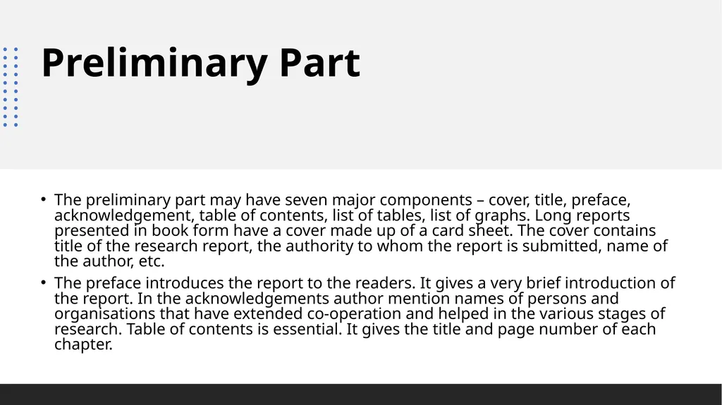 Structure of a report The Research Methodology - slide 2 of 8