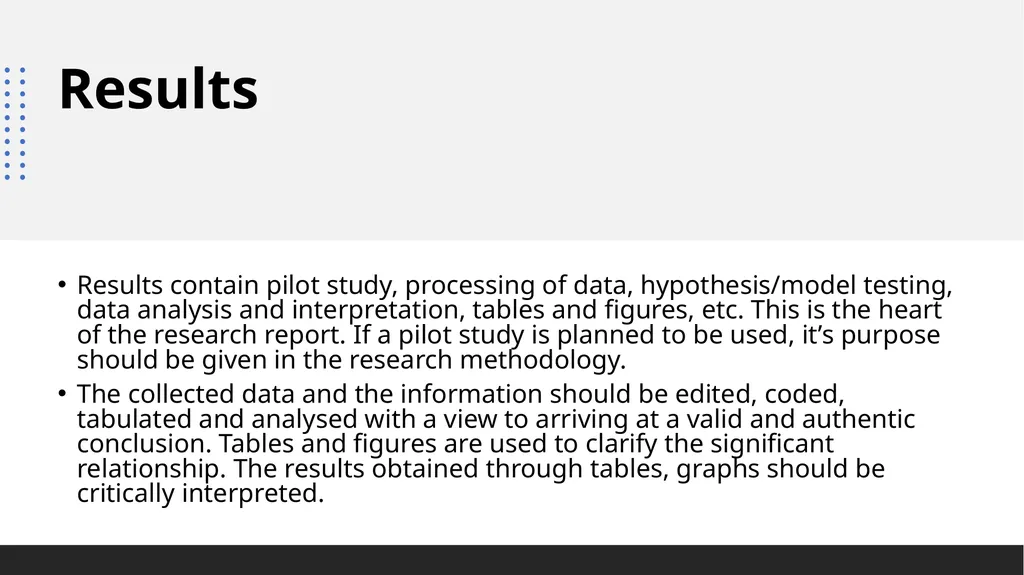 Structure of a report The Research Methodology - slide 6 of 8