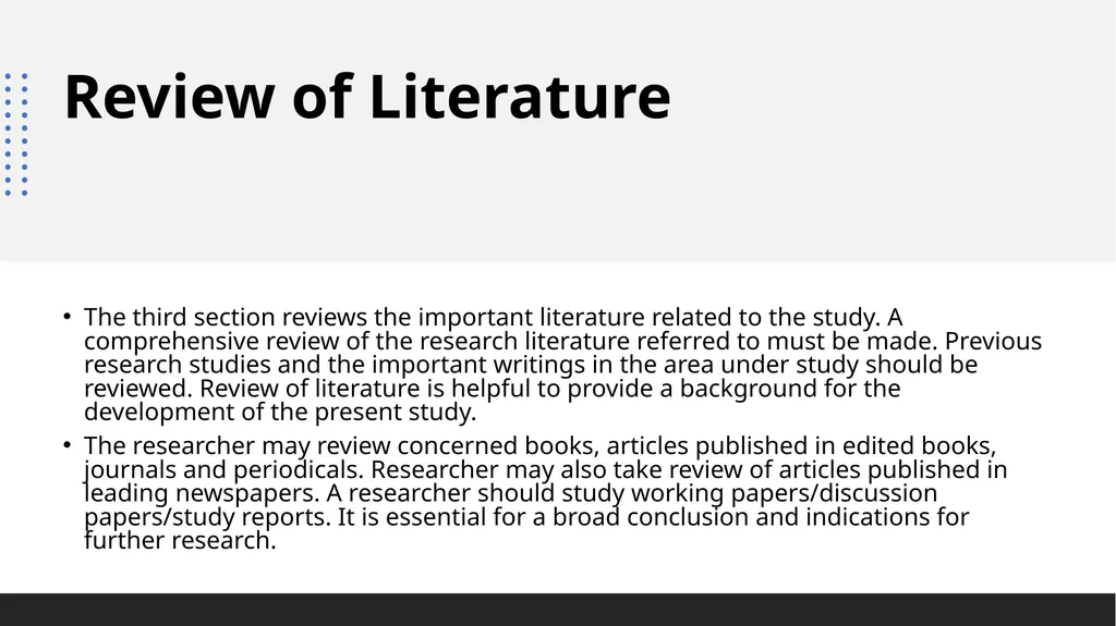Structure of a report The Research Methodology - slide 4 of 8