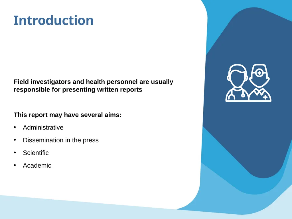 Outbreak study report Objectives Propose minimum - slide 4 of 43