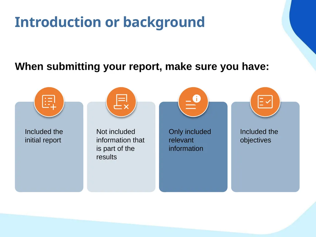 Outbreak study report Objectives Propose minimum - slide 23 of 43