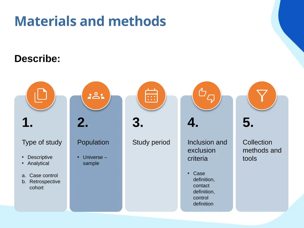 Outbreak study report Objectives Propose minimum - slide 26 of 43