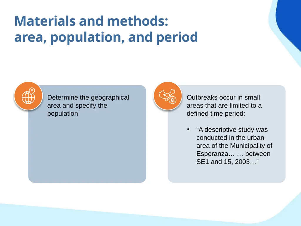 Outbreak study report Objectives Propose minimum - slide 27 of 43