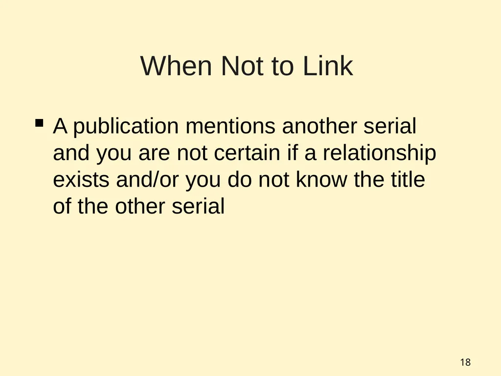 1 Session 7: Linking Relationships (12.7B8) What - slide 18 of 32