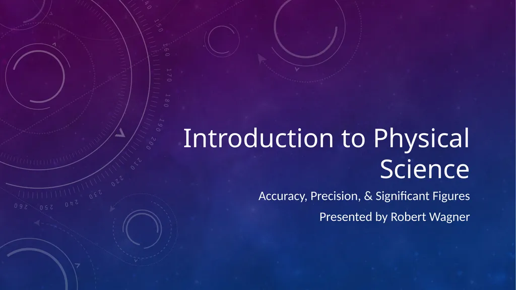 Introduction to Physical Science Accuracy, - slide 1 of 12