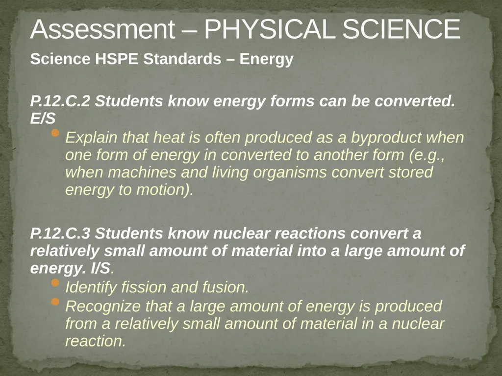 Items for Teachers to Prepare for the HSPE Quality - slide 13 of 16