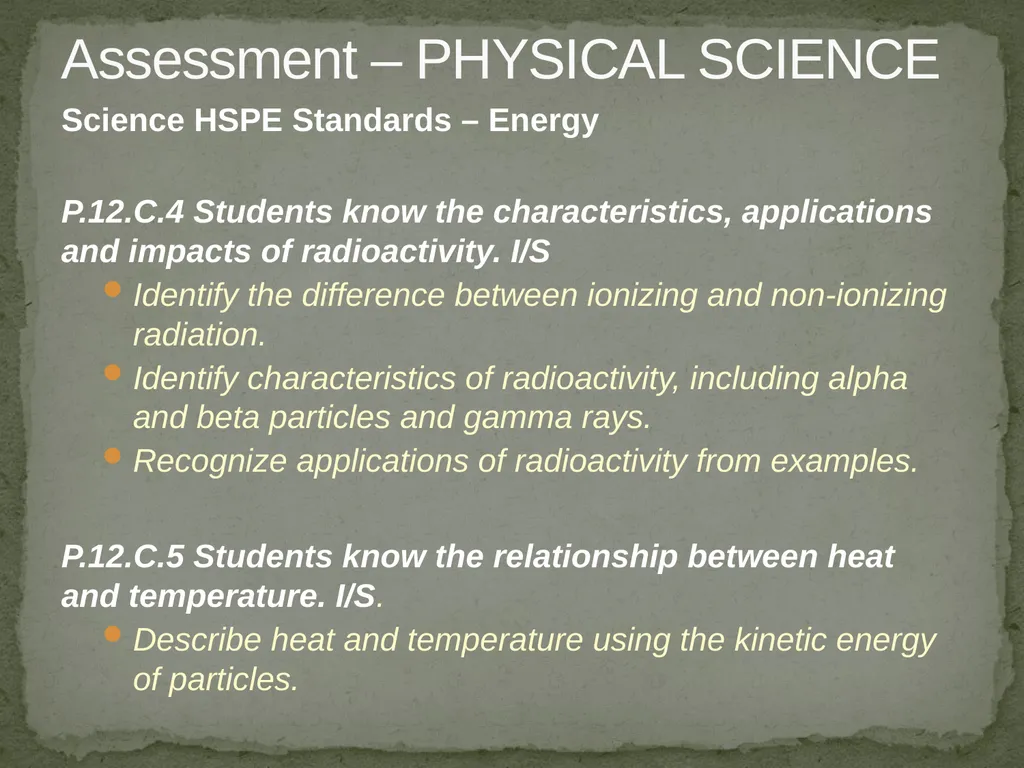 Items for Teachers to Prepare for the HSPE Quality - slide 14 of 16