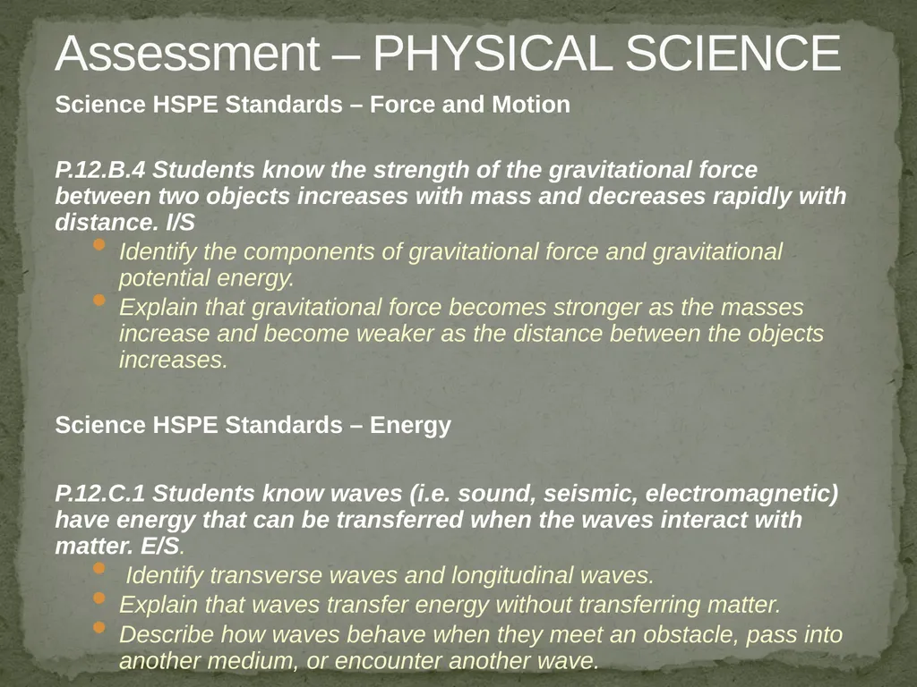 Items for Teachers to Prepare for the HSPE Quality - slide 12 of 16