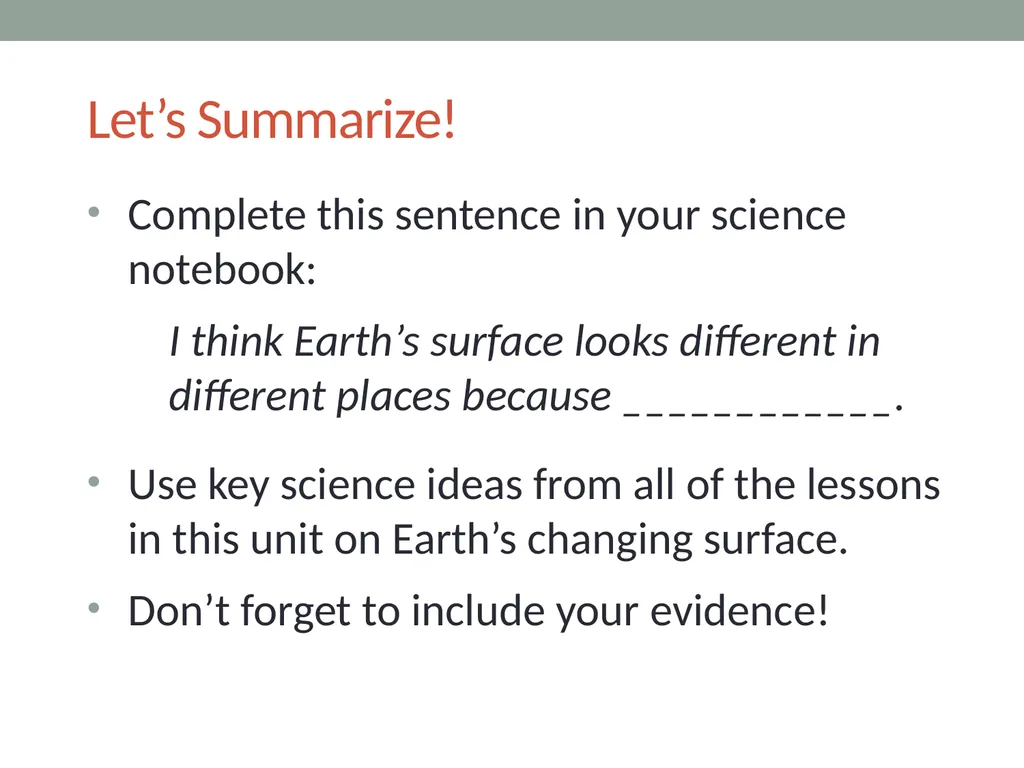 earth’s changing surface Lesson 7a How Can We Use - slide 12 of 13