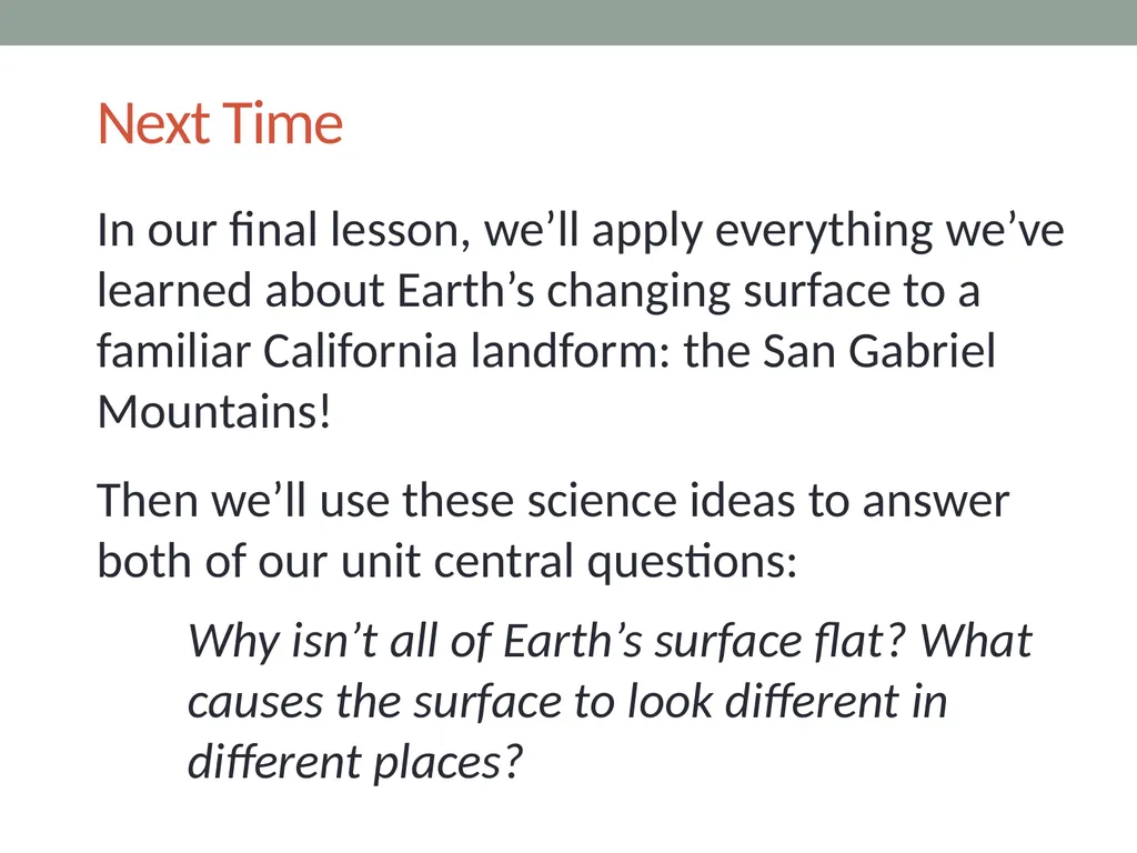 earth’s changing surface Lesson 7a How Can We Use - slide 13 of 13