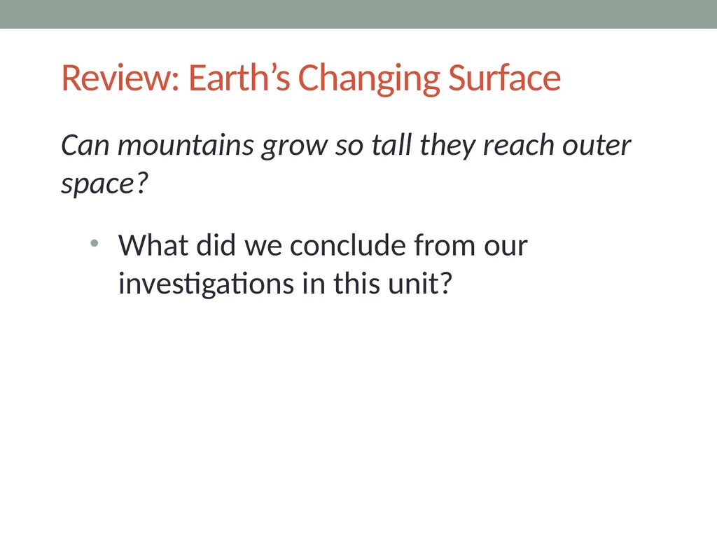 earth’s changing surface Lesson 7a How Can We Use - slide 2 of 13