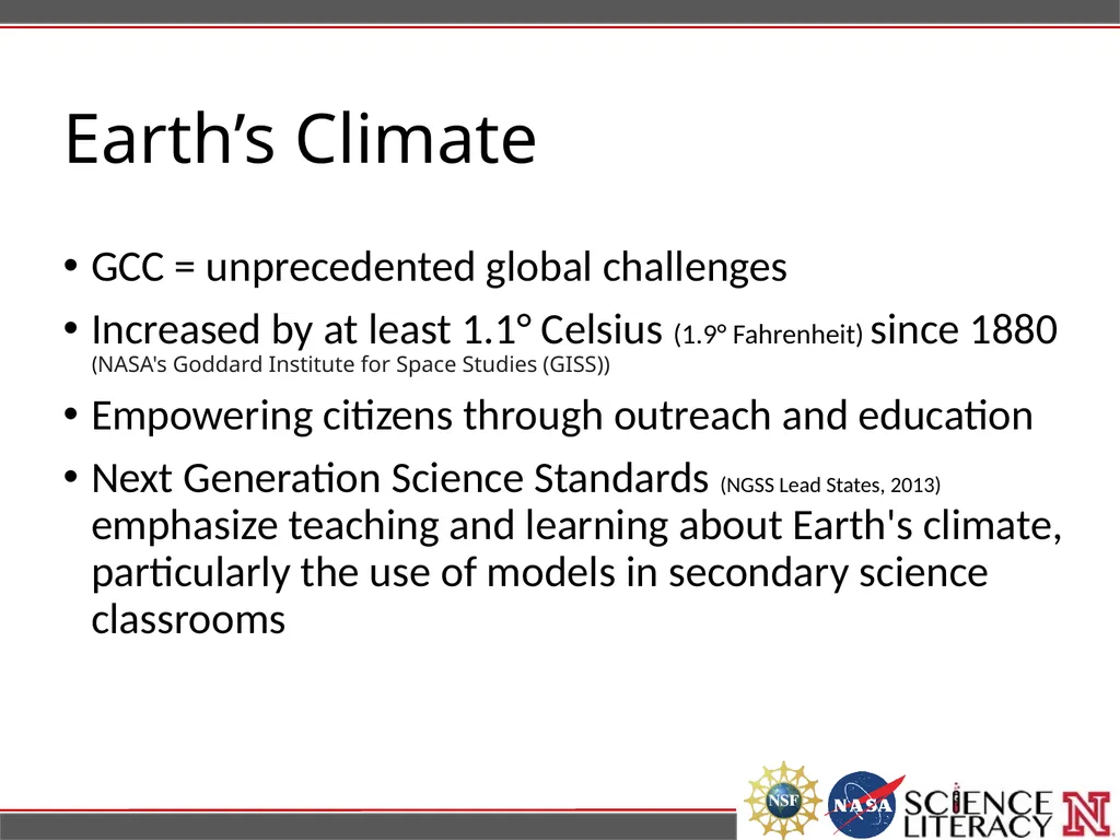 Teaching Earth's Climate Using a Student Friendly - slide 2 of 16