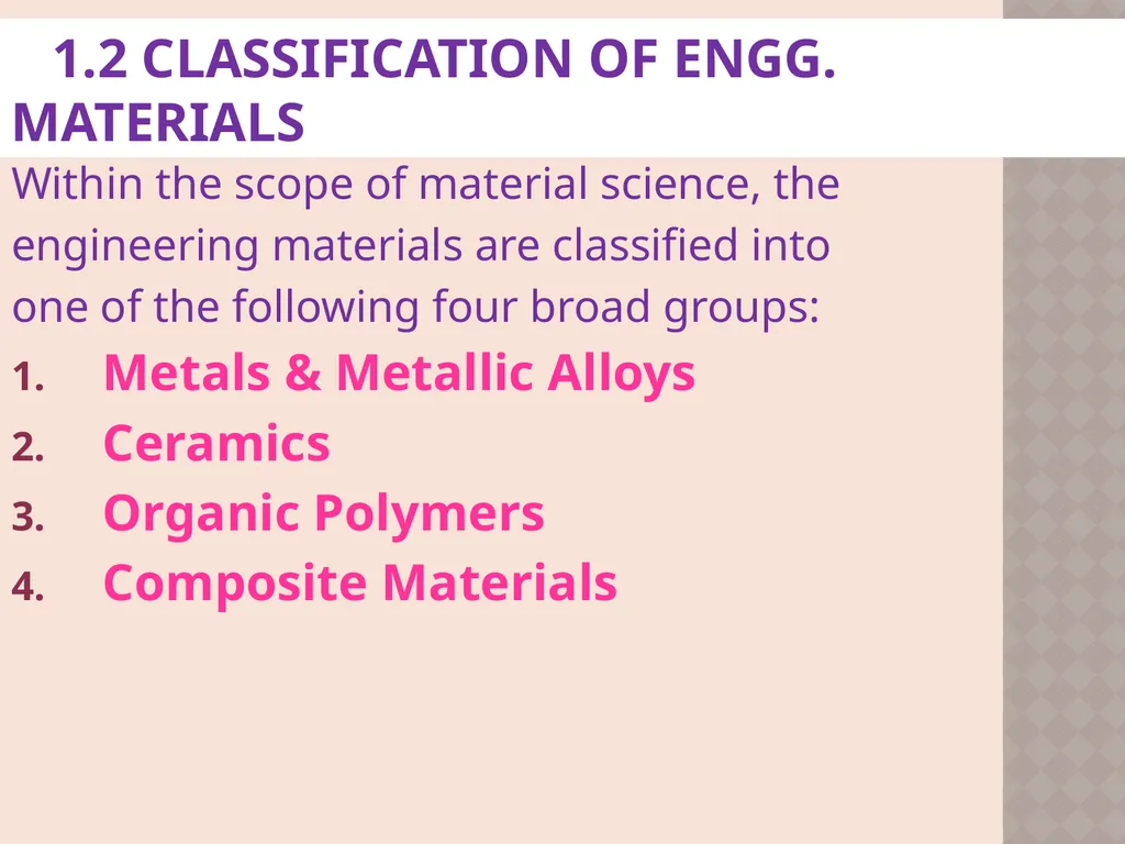 CH. No. 1 INTRODUCTION TO MATERIAL SCIENCE & - slide 7 of 52