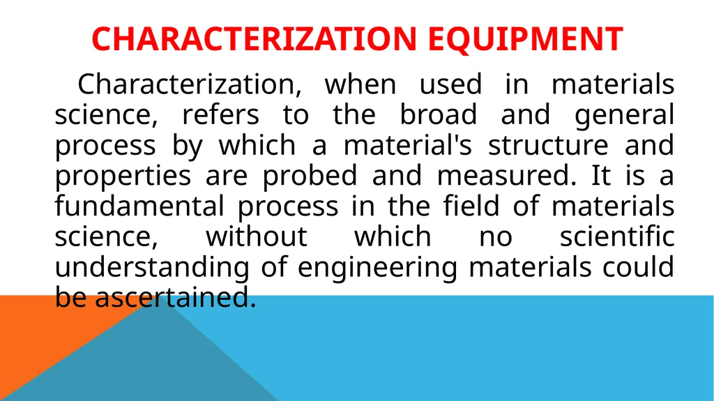 Solid state physics Lecture (11) Characterization - slide 2 of 25