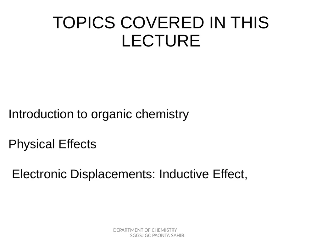 SYLLABUS: CHEM 101TH; SECTION-C Fundamentals of - slide 2 of 20