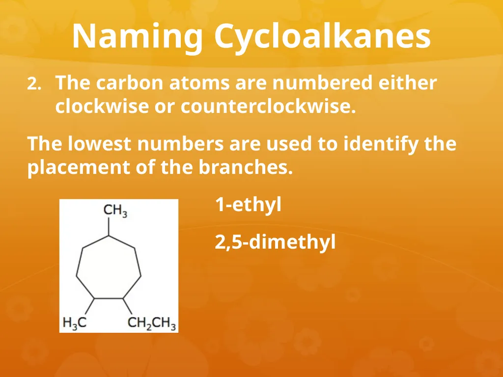 Cycloalkanes & Aromatic Rings Cycloalkanes Carbon - slide 4 of 18