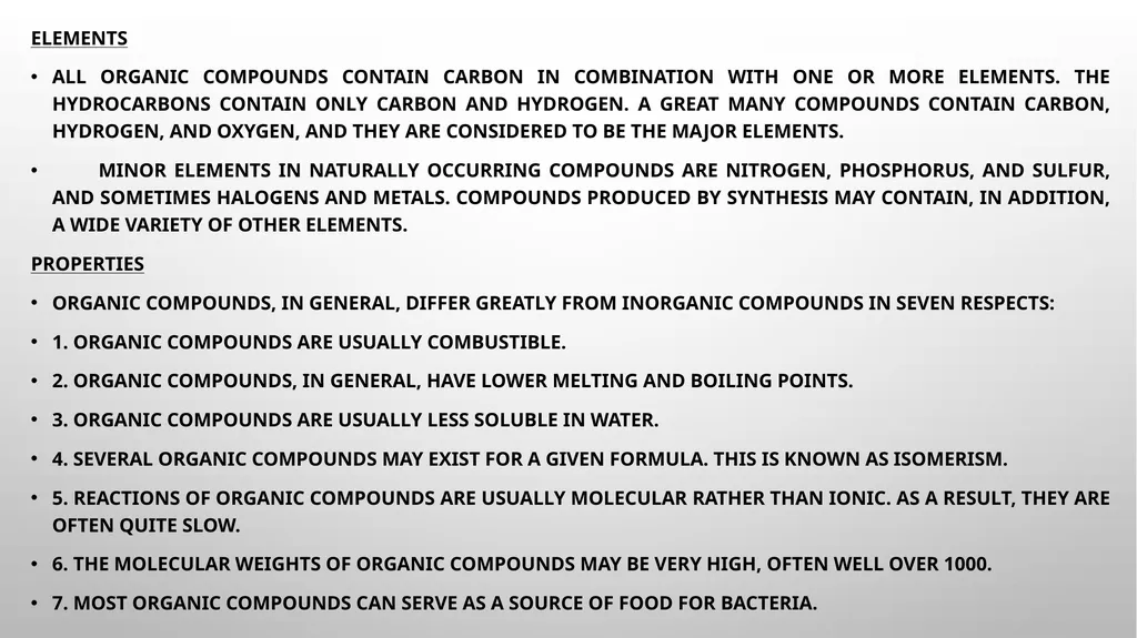 History Organic chemistry deals with the compounds - slide 3 of 8