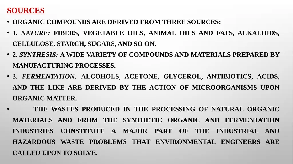 History Organic chemistry deals with the compounds - slide 4 of 8