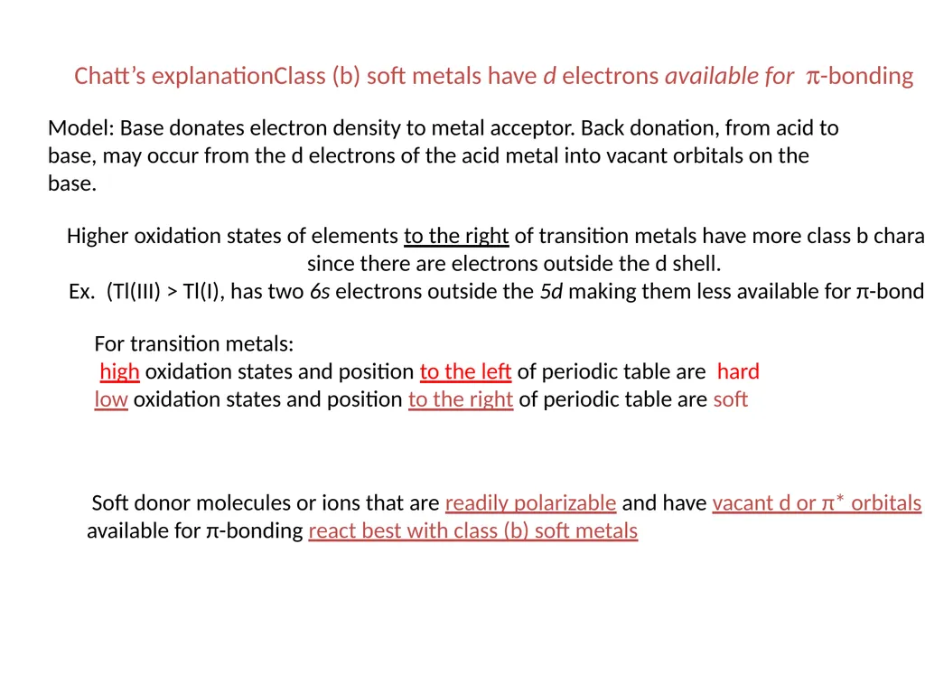 Inorganic chemistry B.Sc III Hard acid and soft - slide 7 of 21
