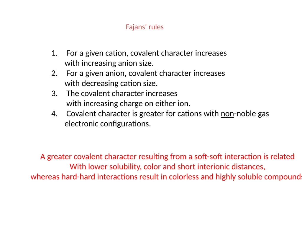 Inorganic chemistry B.Sc III Hard acid and soft - slide 10 of 21