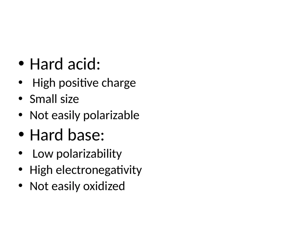 Inorganic chemistry B.Sc III Hard acid and soft - slide 3 of 21
