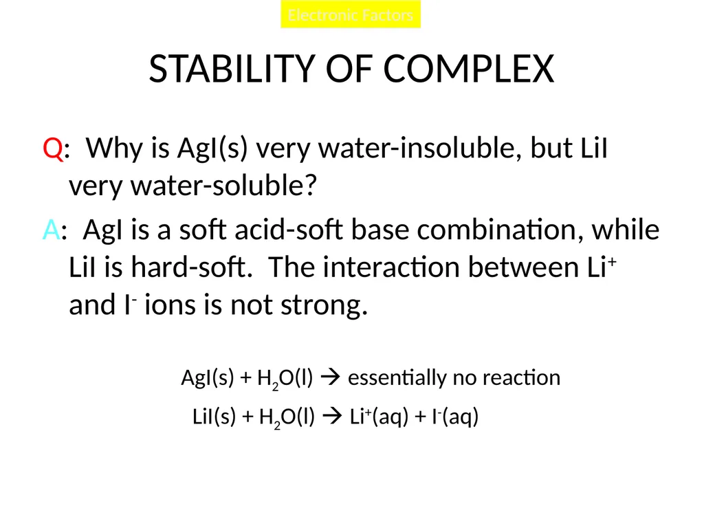 Inorganic chemistry B.Sc III Hard acid and soft - slide 14 of 21