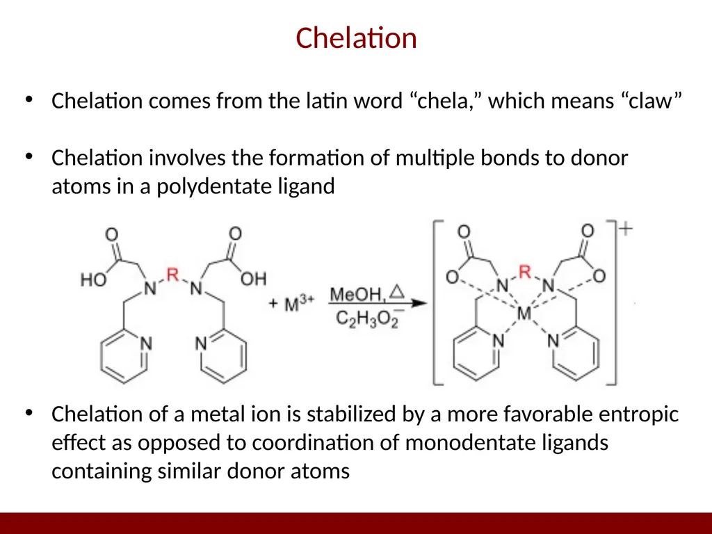 Ligand Design for Selectivity and Complex - slide 6 of 14