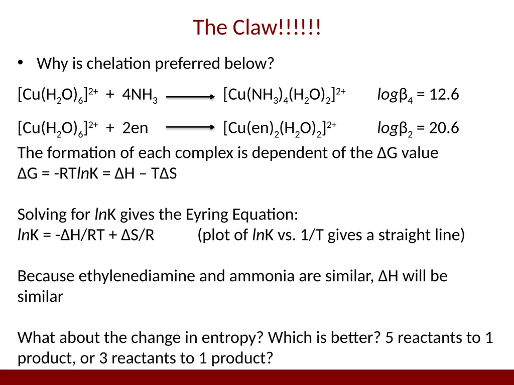 Ligand Design for Selectivity and Complex - slide 7 of 14