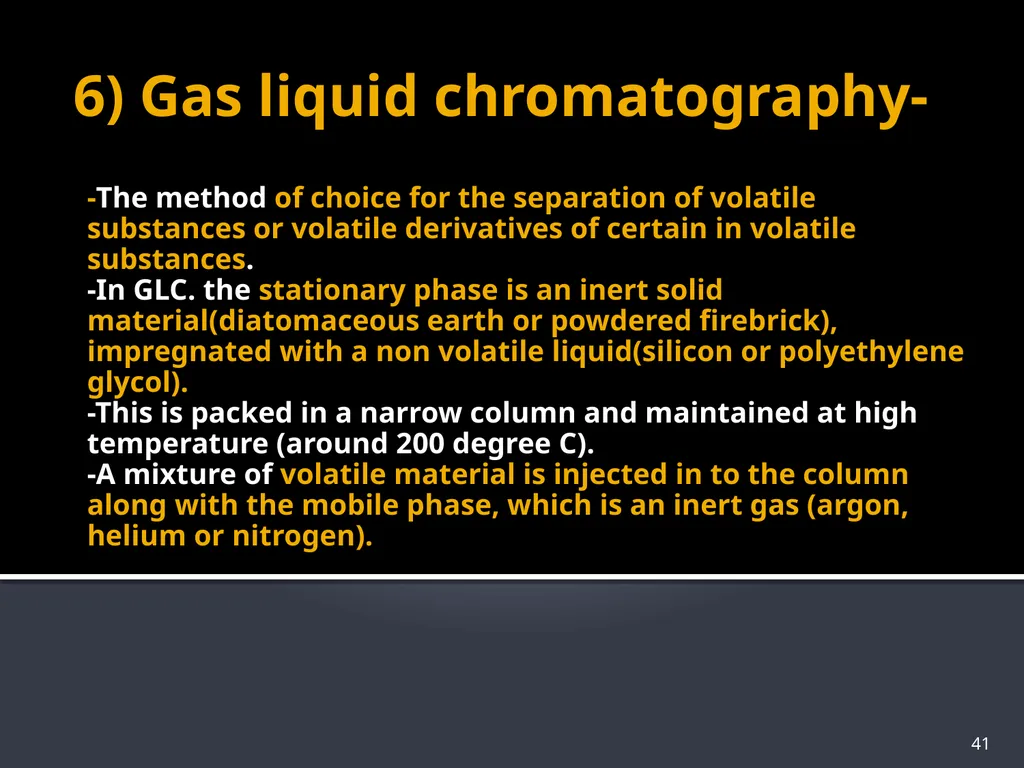 CHROMATOGRAPHY 1 Biochemistry of Medics The word - slide 41 of 44