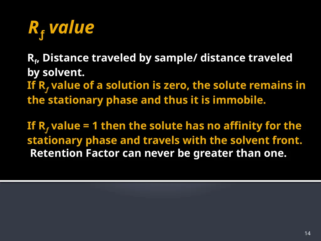 CHROMATOGRAPHY 1 Biochemistry of Medics The word - slide 14 of 44