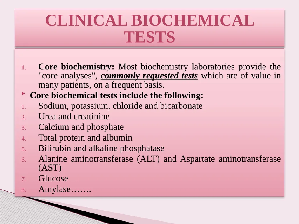 Introduction to Clinical biochemistry Lecture : 1 - slide 10 of 44