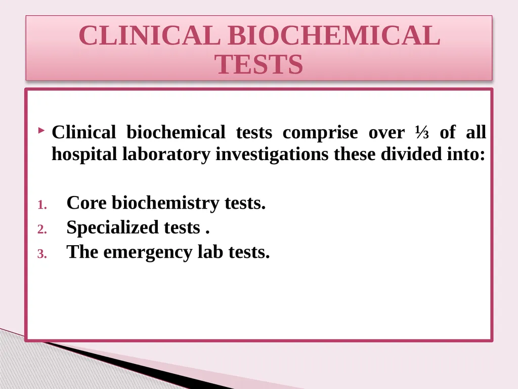 Introduction to Clinical biochemistry Lecture : 1 - slide 9 of 44