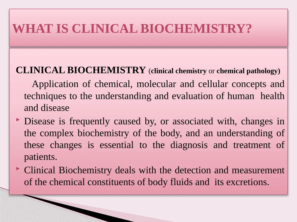 Introduction to Clinical biochemistry Lecture : 1 - slide 3 of 44