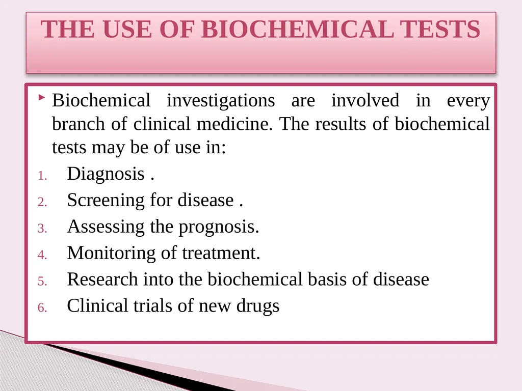 Introduction to Clinical biochemistry Lecture : 1 - slide 4 of 44
