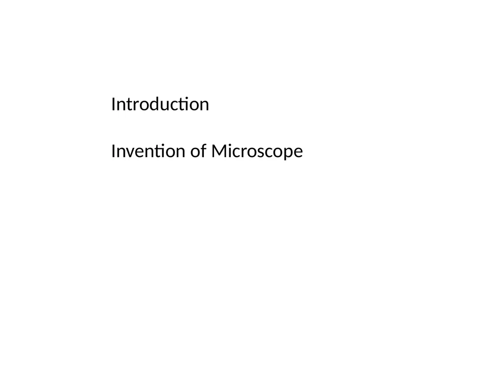 Cell biology BSc1 Sem 2 Introduction Invention of - slide 2 of 12