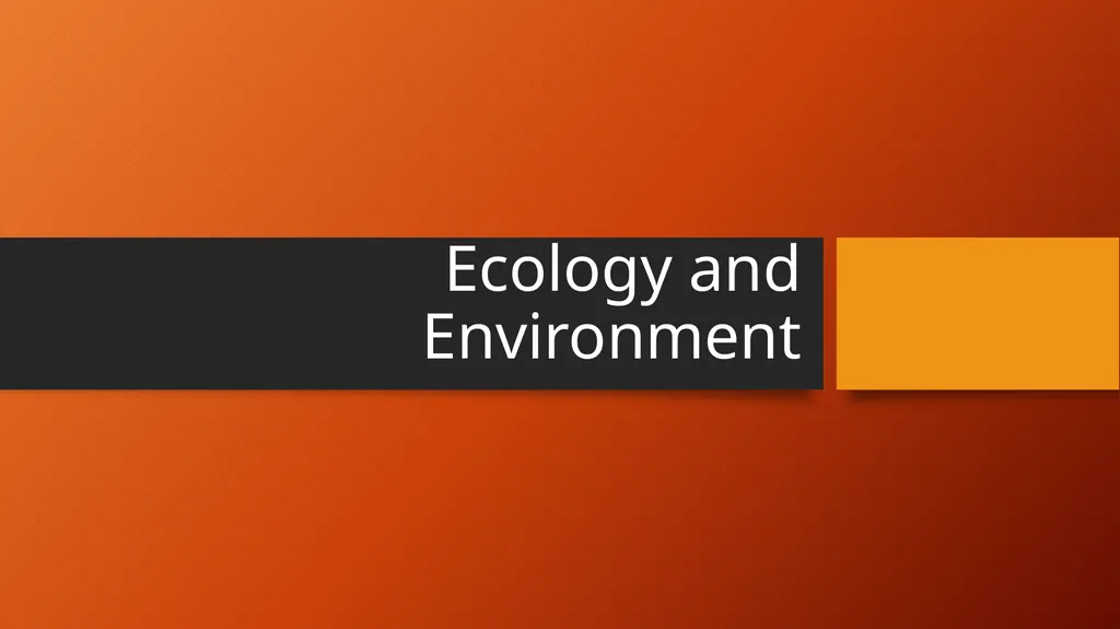 Ecology and Environment LIFE DOES NOT OCCUR IN A - slide 1 of 10
