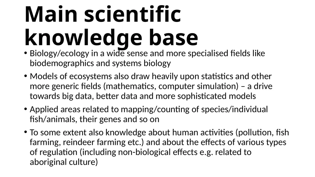Case: marine biodiversity Magnus Gulbrandsen - slide 4 of 18