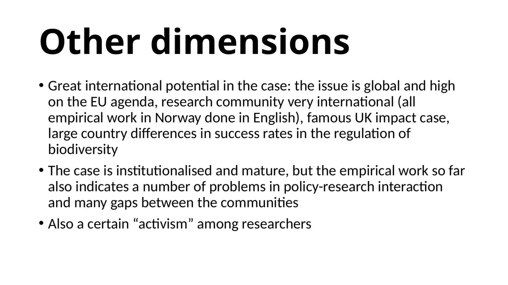 Case: marine biodiversity Magnus Gulbrandsen - slide 10 of 18