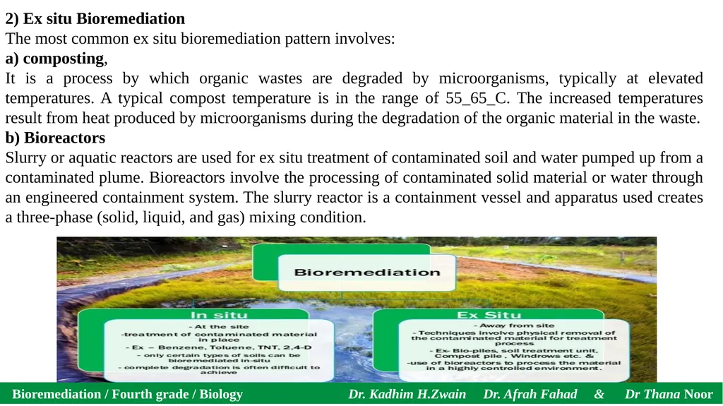 Bioremediation / Fourth grade / Biology Dr. Kadhim - slide 10 of 12
